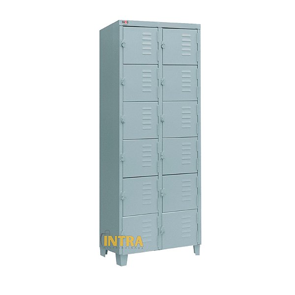 Roupeiro de Aço 12 Portas Mini com Pitão para Cadeado