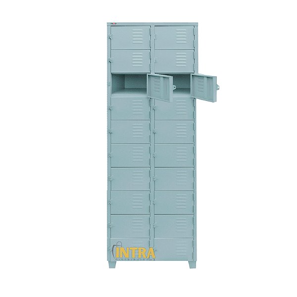 Roupeiro de Aço 20 Portas Mini com Pitão para Cadeado