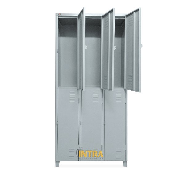 Roupeiro de Aço 6 Portas Grandes com Pitão para Cadeado