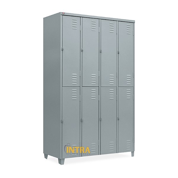 Roupeiro de Aço 8 Portas Grandes com Pitão para Cadeado