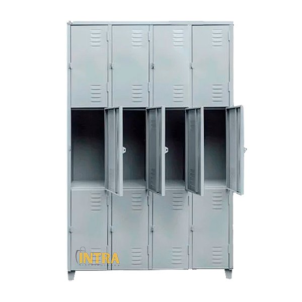 Roupeiro de Aço 12 Portas Médias com Pitão para Cadeado