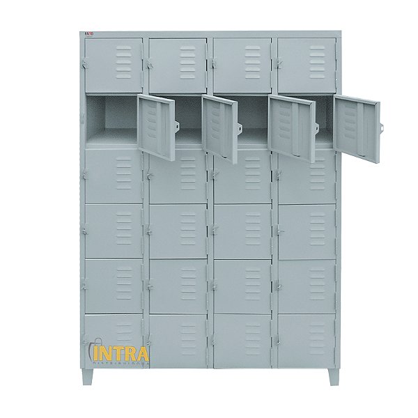 Roupeiro de Aço 24 Portas Mini com Pitão para Cadeado