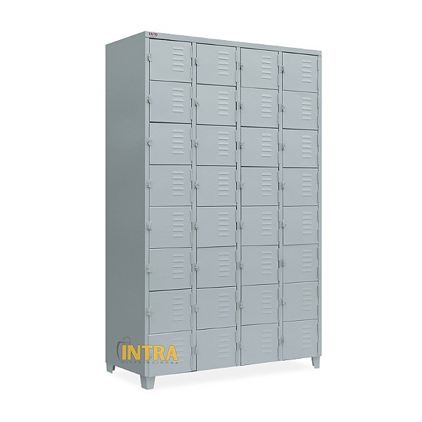 Roupeiro de Aço 32 Portas Mini com Pitão para Cadeado