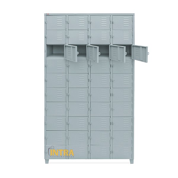 Roupeiro de Aço 40 Portas Mini com Pitão para Cadeado