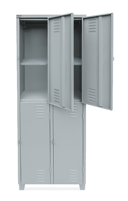 Roupeiro de Aço 4 Portas com Prateleira Interna – Vestiário