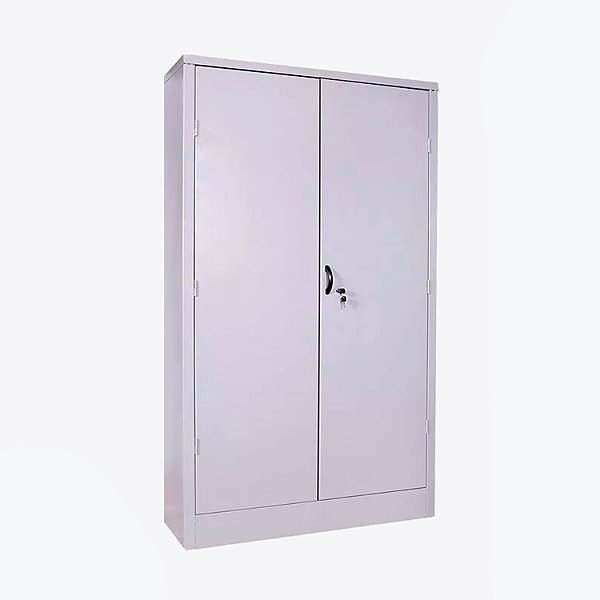 Armário de Aço com 2 Portas e 3 Prateleiras – 150x90x35 com Fechadura