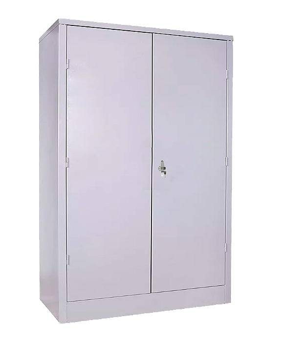 Armário de Aço para Escritório com 2 Portas e 4 Prateleiras Reguláveis 198x120x45 com Maçaneta