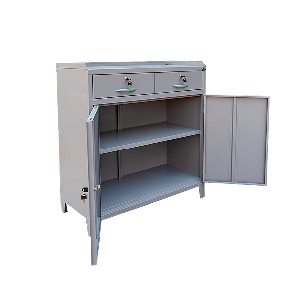 Armário Ferramenteiro de Aço Duplo com 2 Gavetas e 2 Portas – 104x88x40