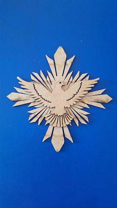 Aplique Divino Espírito Santo de mdf cru
