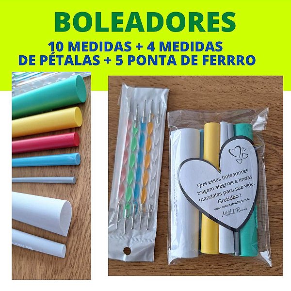 Boleadores Brasileirinhos 10 medidas + 4 pétalas e + 5 com ponta de ferro