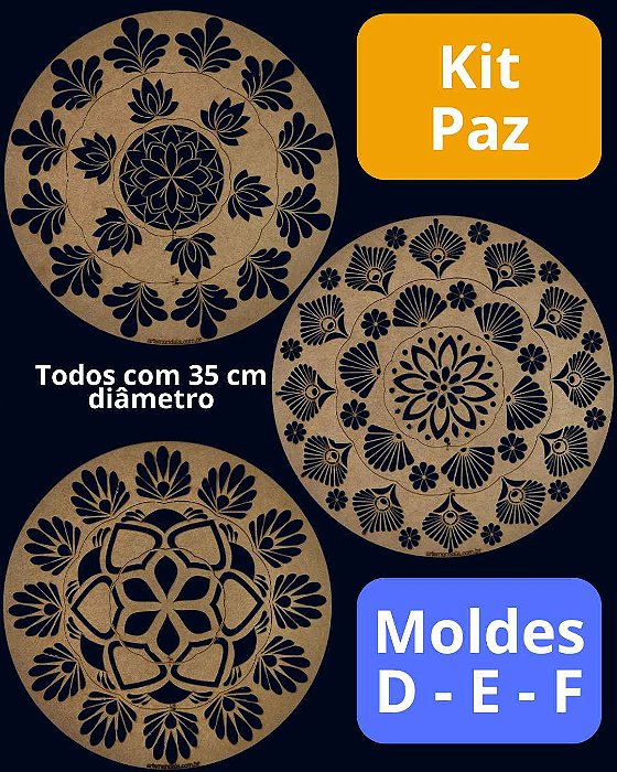 Kit Paz - Moldes Mandala Fácil