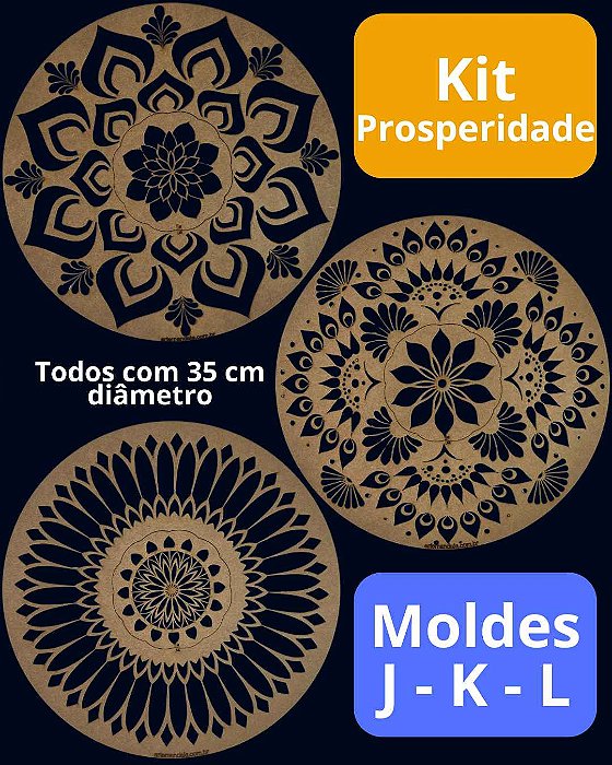 Kit Prosperidade - Moldes Mandala Fácil