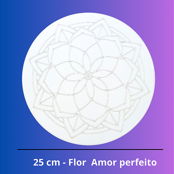Flor Amor Perfeito - Mandala para pintar com fundo branco