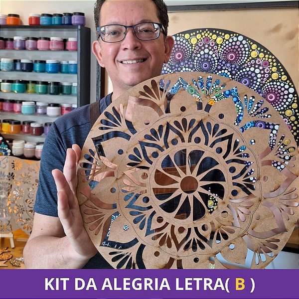 LETRA (B) KIT ALEGRIA INDIVIDUAL / Moldes Mandala Fácil
