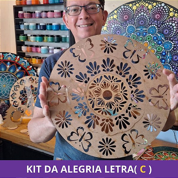 LETRA (C) KIT ALEGRIA INDIVIDUAL / Moldes Mandala Fácil