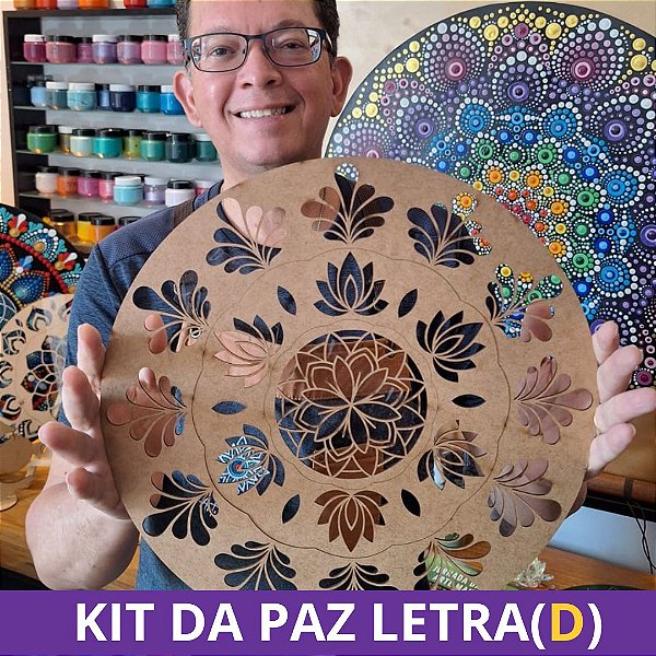 LETRA (D) KIT PAZ INDIVIDUAL / Moldes Mandala Fácil
