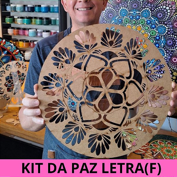 LETRA (F) KIT PAZ INDIVIDUAL / Moldes Mandala Fácil