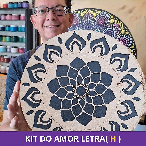 LETRA (H) KIT AMOR INDIVIDUAL / Moldes Mandala Fácil