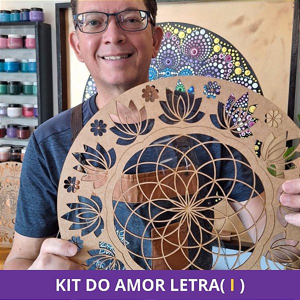 LETRA (I) KIT AMOR INDIVIDUAL / Moldes Mandala Fácil