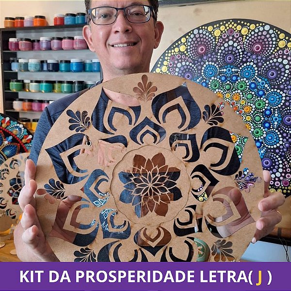 LETRA ( J ) KIT PROSPERIDADE INDIVIDUAL / Moldes Mandala Fácil