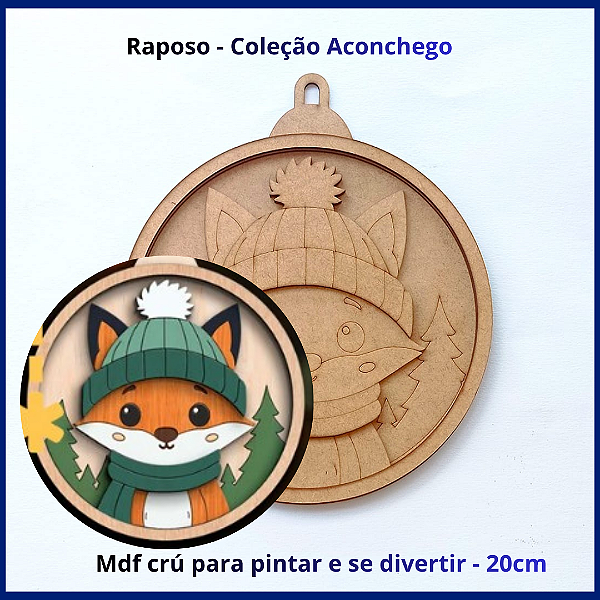 Raposa - mdf crú para pintar