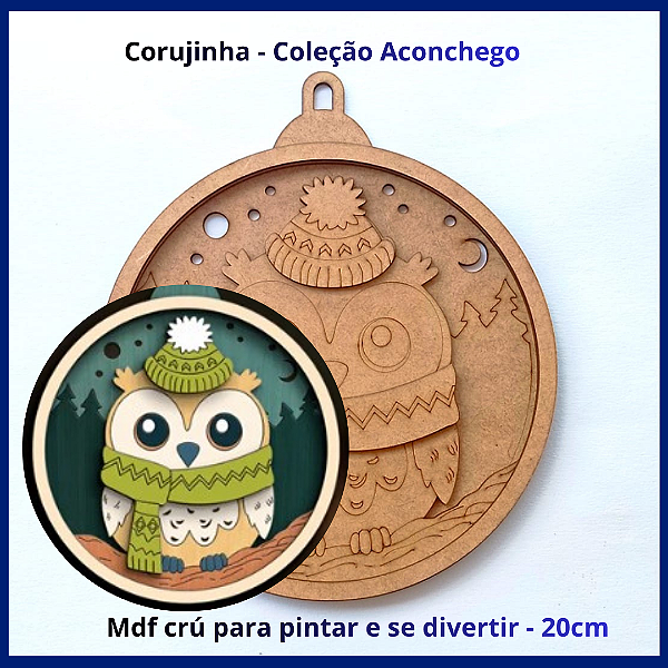 Corujinha - mdf crú para pintar