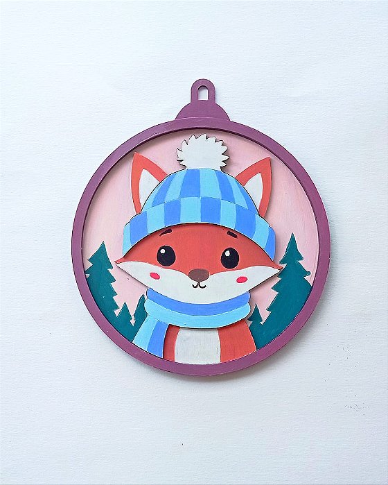 Quadro da Raposa pintado a mão