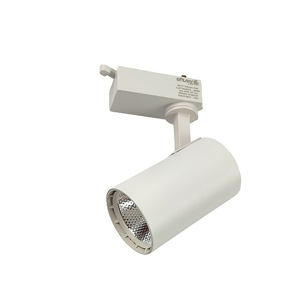 SPOT LED PARA TRILHO ELETRIFICADO BRANCO 10W 3000K GALAXY