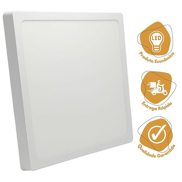 PAINEL PLAFON LED 18W QUADRADO SOBREPOR BIVOLT NEUTRO VIT