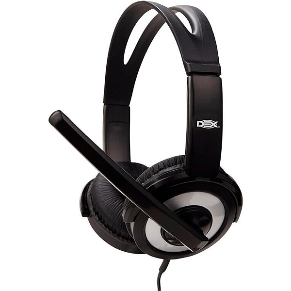 FONE DE OUVIDO USB C/ MIC E CONTROLE MULTIMÍDIA DEX DF-55