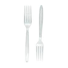 Garfo Refeição Extra Forte Cristal - Caixa com 1.000 unidades