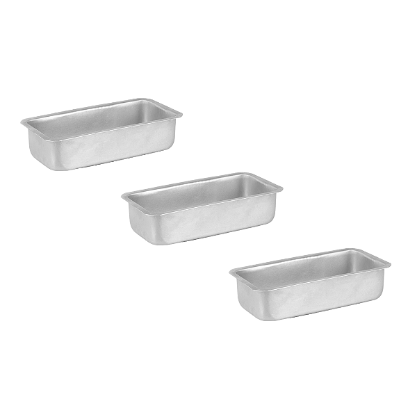 Kit 3 Assadeiras Formas De Pão Caseiro, Gelo E Bolo Inglês