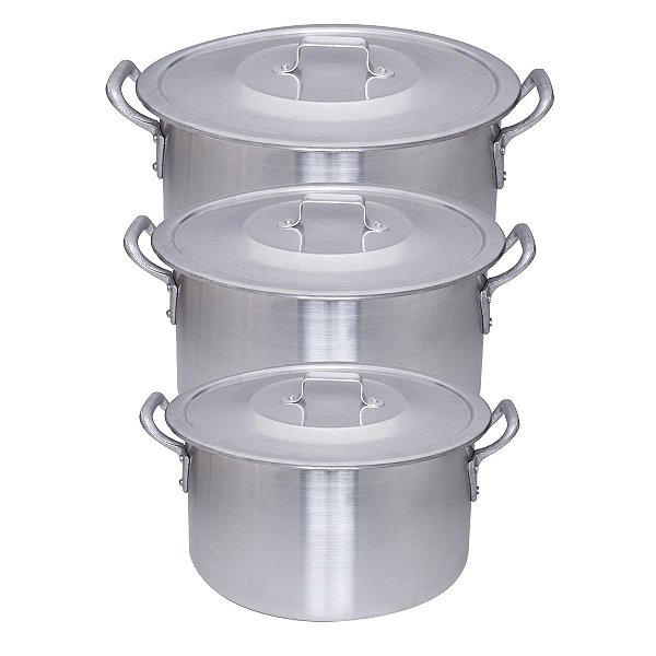 Kit Panela Caçarola Hotel Nº30/32/34 - PARAISO DO COZINHEIRO