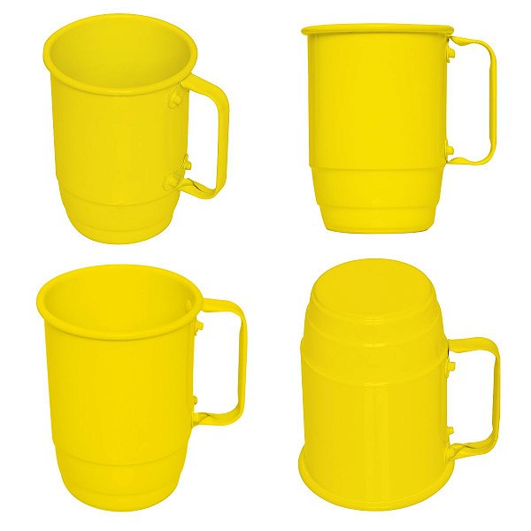 Caneca 500 ml Personalizar de Alumínio Amarela Chopp e Cerveja Pint