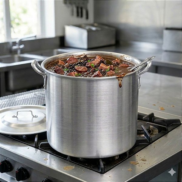 Caldeirão em Alumínio Polido Resistente - Escolha o Tamanho
