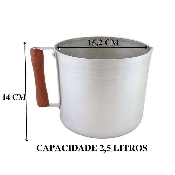 Caneca de Alumínio No 16 Pegador de Madeira - Quantidades