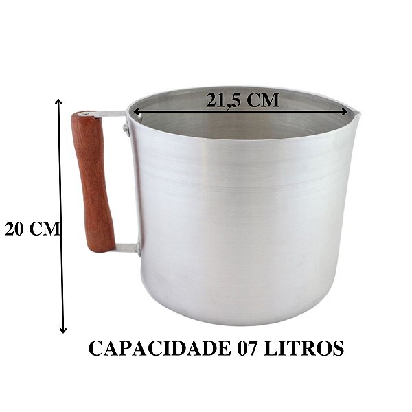 Caneca de Alumínio No 22 Pegador de Madeira - Quantidades