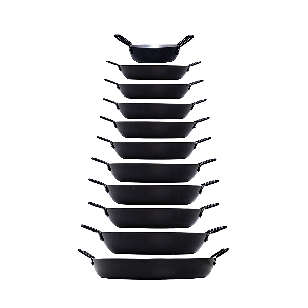 Jogo de Panelinha Gourmet com Alças Cor Preto -  No 08 10 12 14 16 18 20 22 24 26 28 30 - 12 Peças