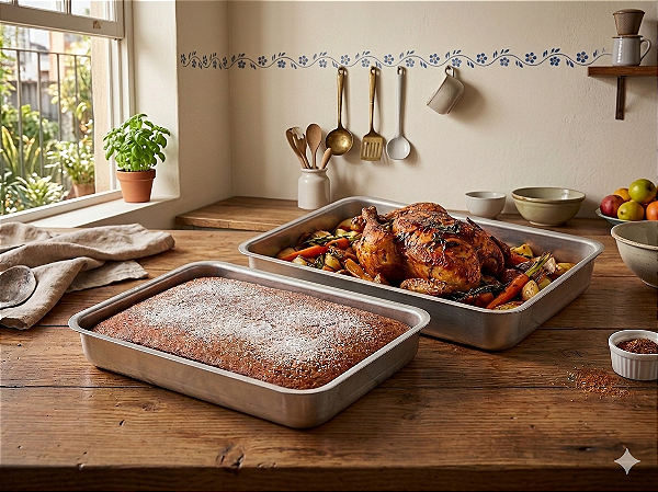 Forma Assadeira Retangular - Escolha o Tamanho e Quantidade