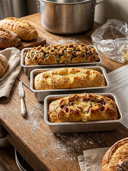 Forma de Pão Caseiro e Bolo Inglês em Alumínio – Escolha o Tamanho e Quantidade