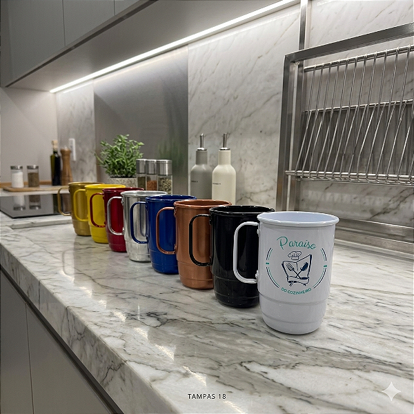 Caneca Alumínio 500ml para Chopp Lisa Personalizável – Escolha a Cor e Quantidade