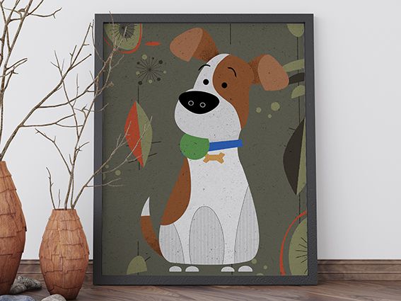 Quadro Decorativo Animais Beagle