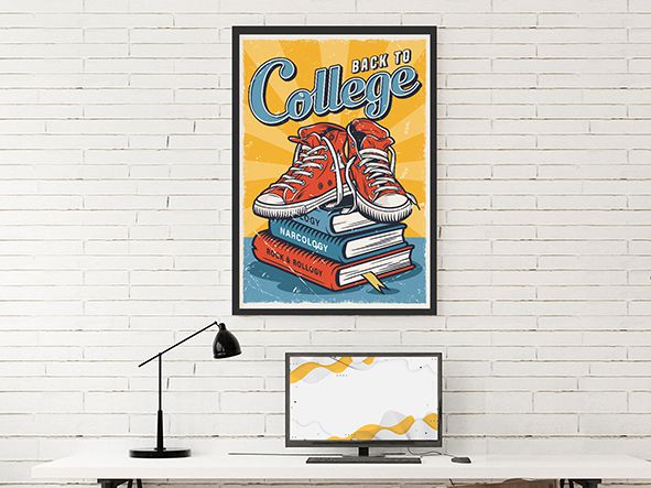 Quadro Decorativo Geek Back To The College