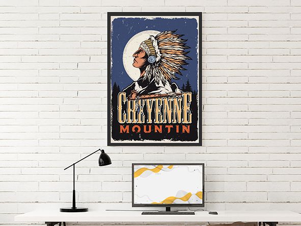 Quadro Decorativo Geek Cheyenne Mountin