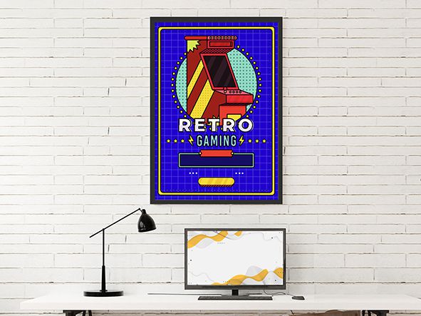 Quadro Decorativo Geek Fliperama Retro