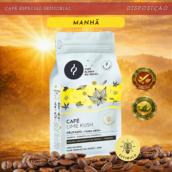 Café Lime Kush - GRÃOS - Sachê 500g