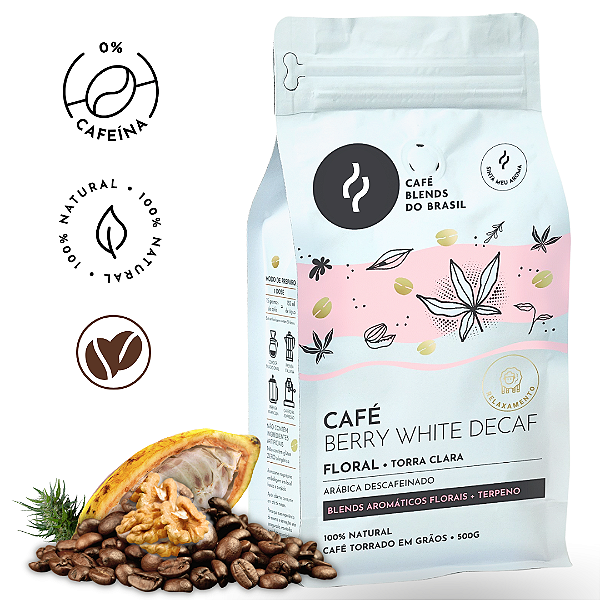 Café Berry White DECAF - GRÃOS - Sachê 500g
