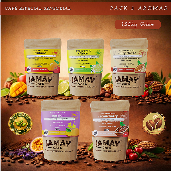 Pack Jamay Café - GRÃOS - 5 Aromas Caixa 1,25kg