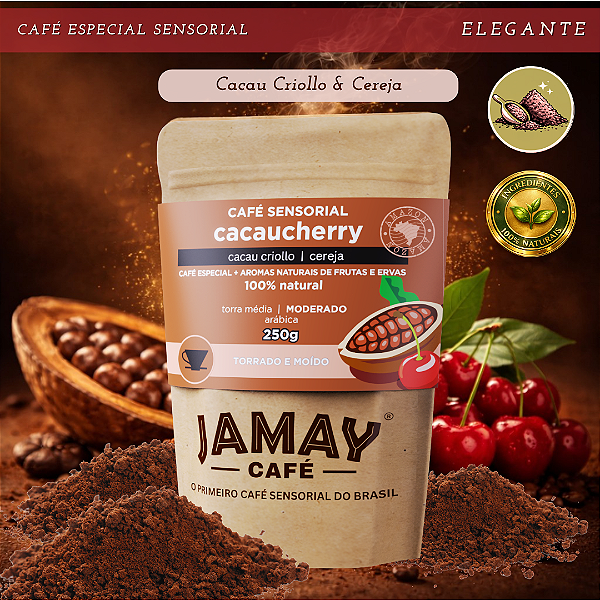JAMAY Café CacauCherry - MOÍDO - Sachê 250g