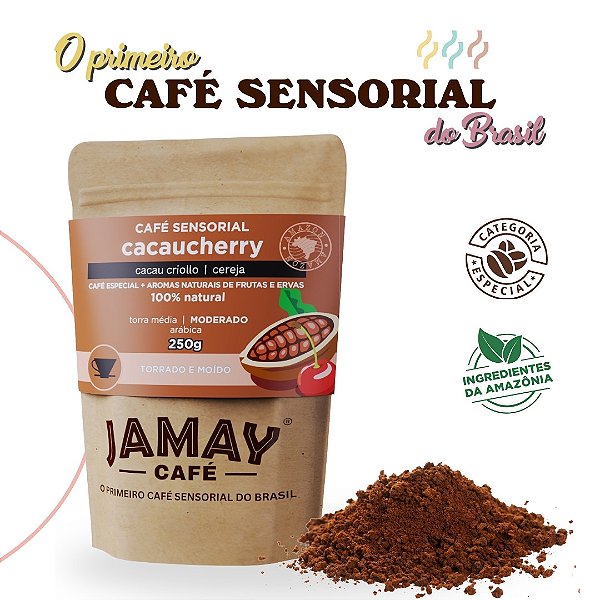 JAMAY Café CacauCherry - MOÍDO - Sachê 250g